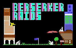 The title screen for the C64 version of Berserker Raids