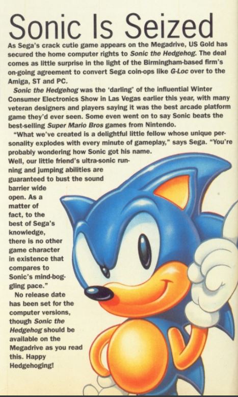 Sonic the Hedgehog (Various platforms) - U.S. Gold - Games